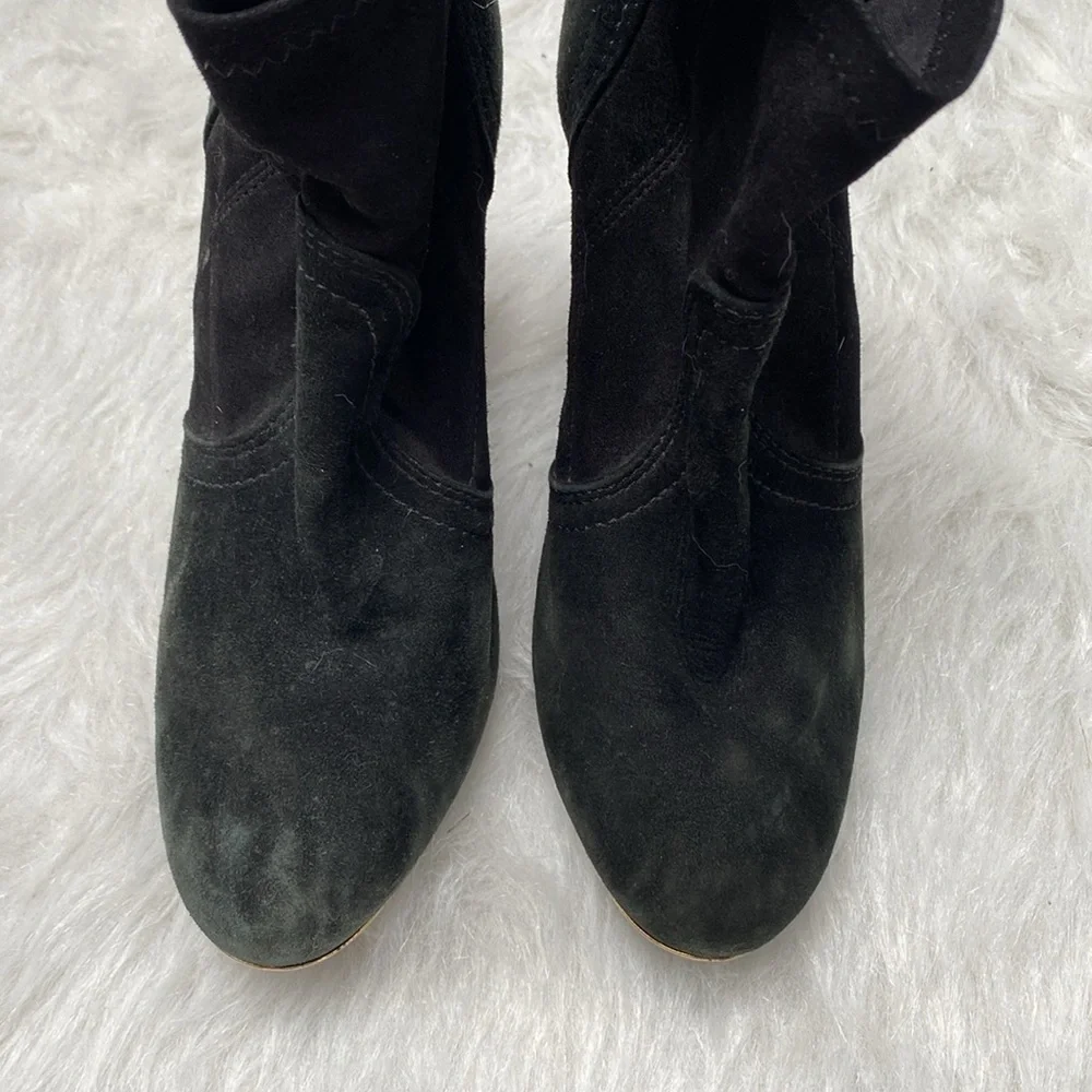 Tory Burch Elegant Black and Gold Women's Ankle Boots